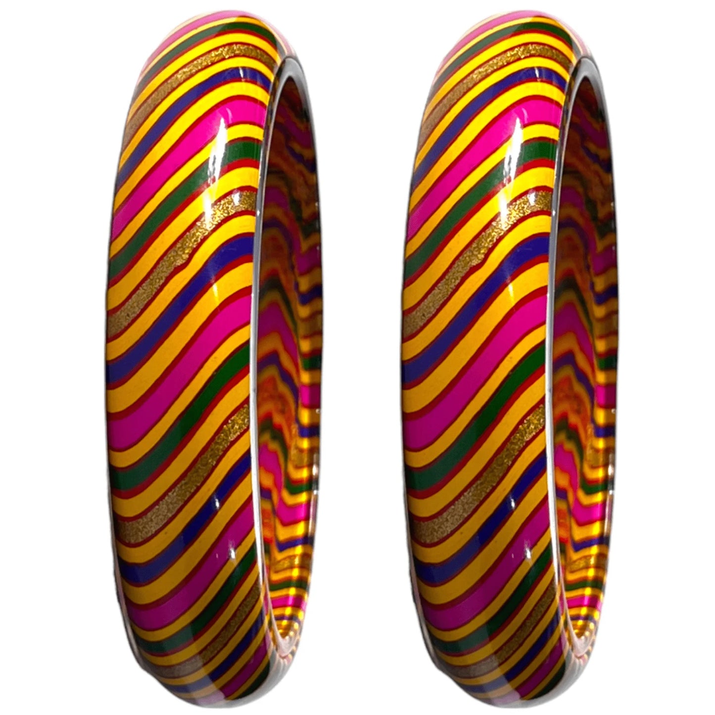 LuxuryGlow GlassBangles Glamour in Glass Handmade Leheriya – Jaipur’s Glossy Lac Artistry