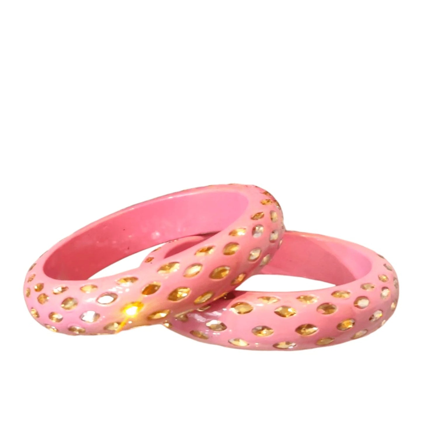 LuxuryGlow Lac Bangles Shadow Stone Kada – Handmade Lac Bangles with Glossy Polish