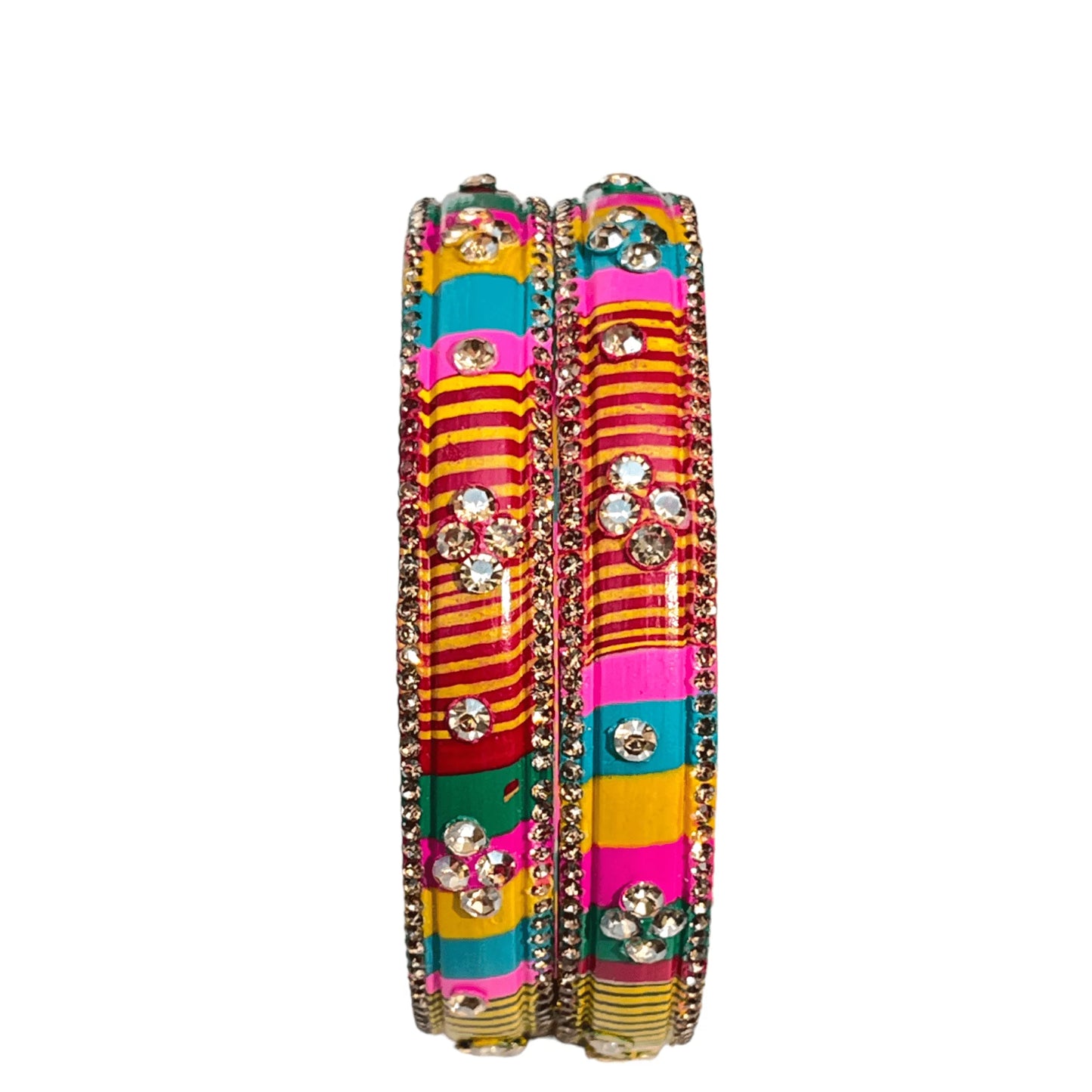 LuxuryGlow Lac Bangles Jaipur Handmade Lac Bangles with Vibrant Colors & Rhinestone Luxury – Aaroz & Co. Exclusive