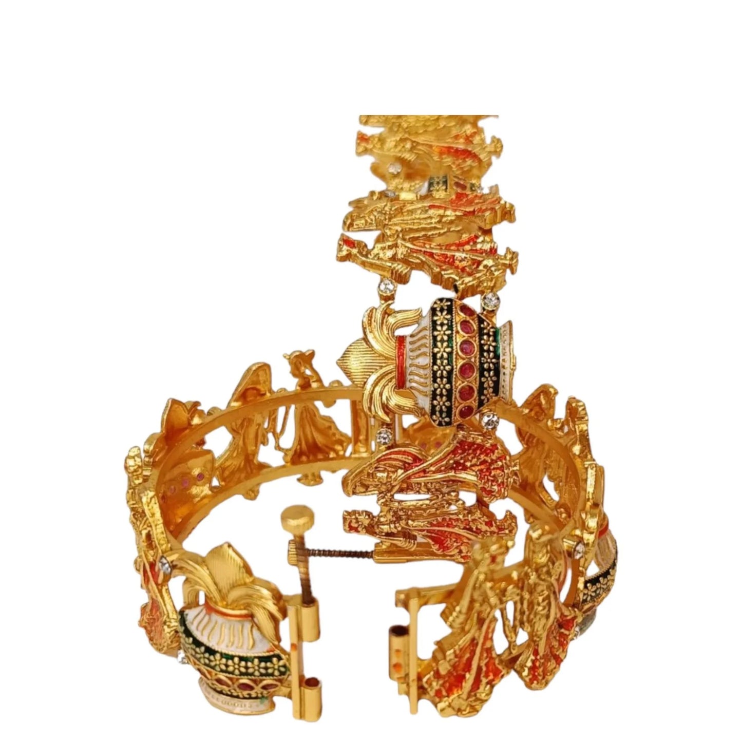 LuxuryGlow Wedding Bangles  Premium Brass Wedding Bangles – Rajwadi Bride & Groom Design