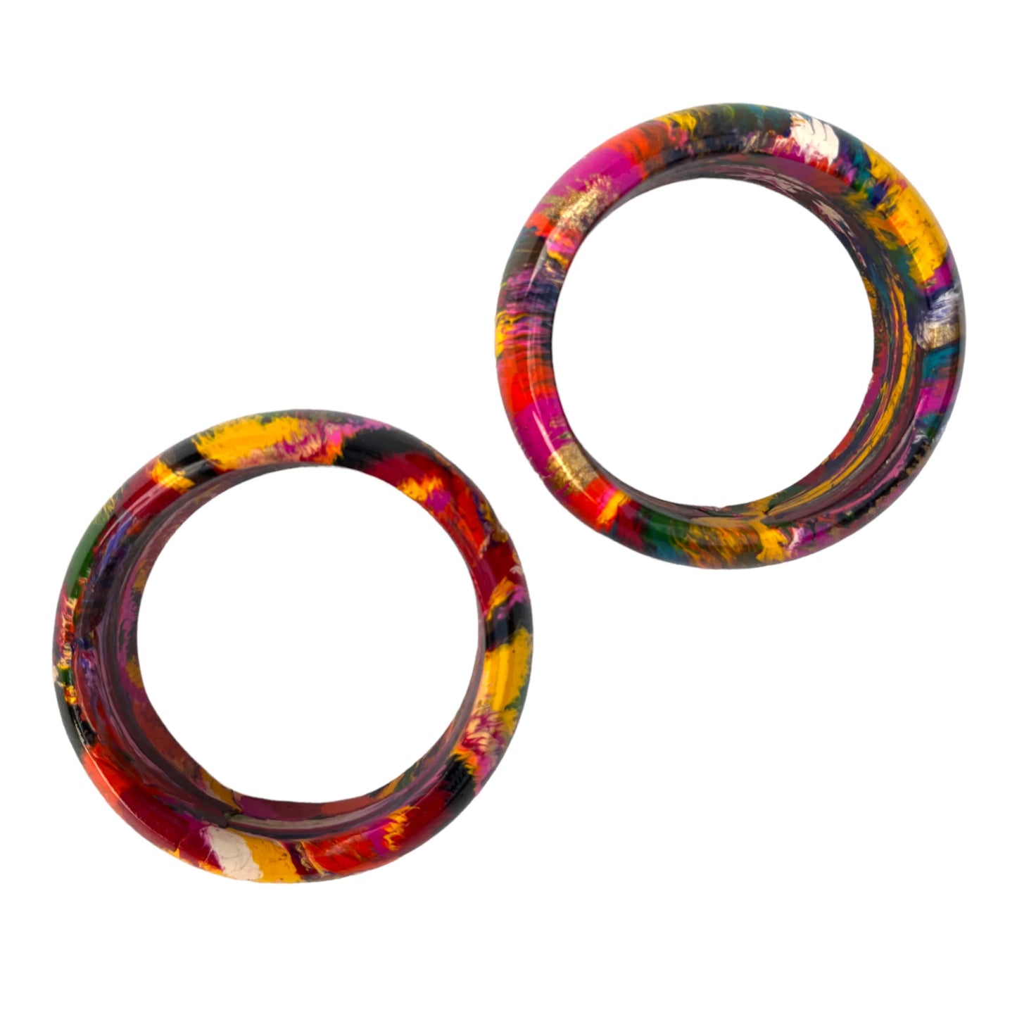 LuxuryGlow Lac Bangles Handmade Multicolor Plain Lac Bangles – Traditional Jaipur Craft (1 Pair)