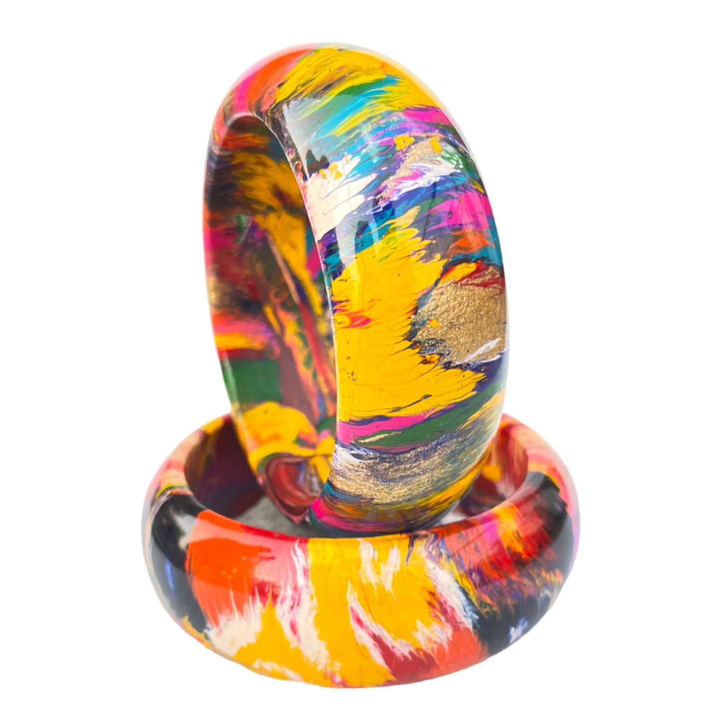 LuxuryGlow Lac Bangles Handmade Multicolor Plain Lac Bangles – Traditional Jaipur Craft (1 Pair)