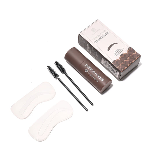 Kit de sellos y plantillas para cejas YOUNG VISION: herramienta resistente al agua y de larga duración para dar forma a las cejas