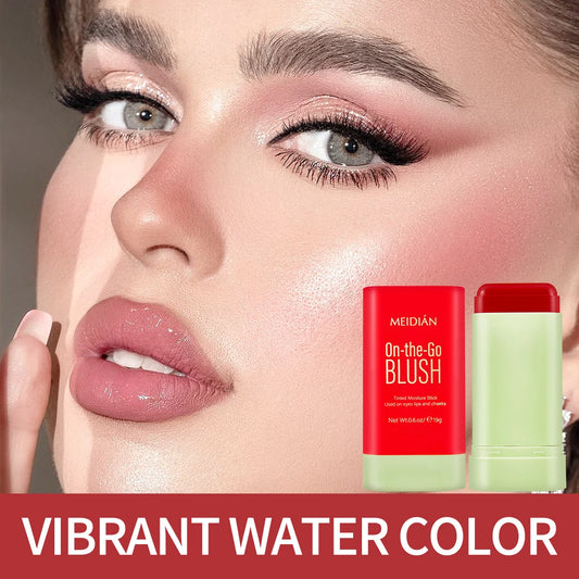 LuxuryGlow 3-in-1 Waterproof Blush Stick | Lipstick, Eyeshadow & Cheek Color