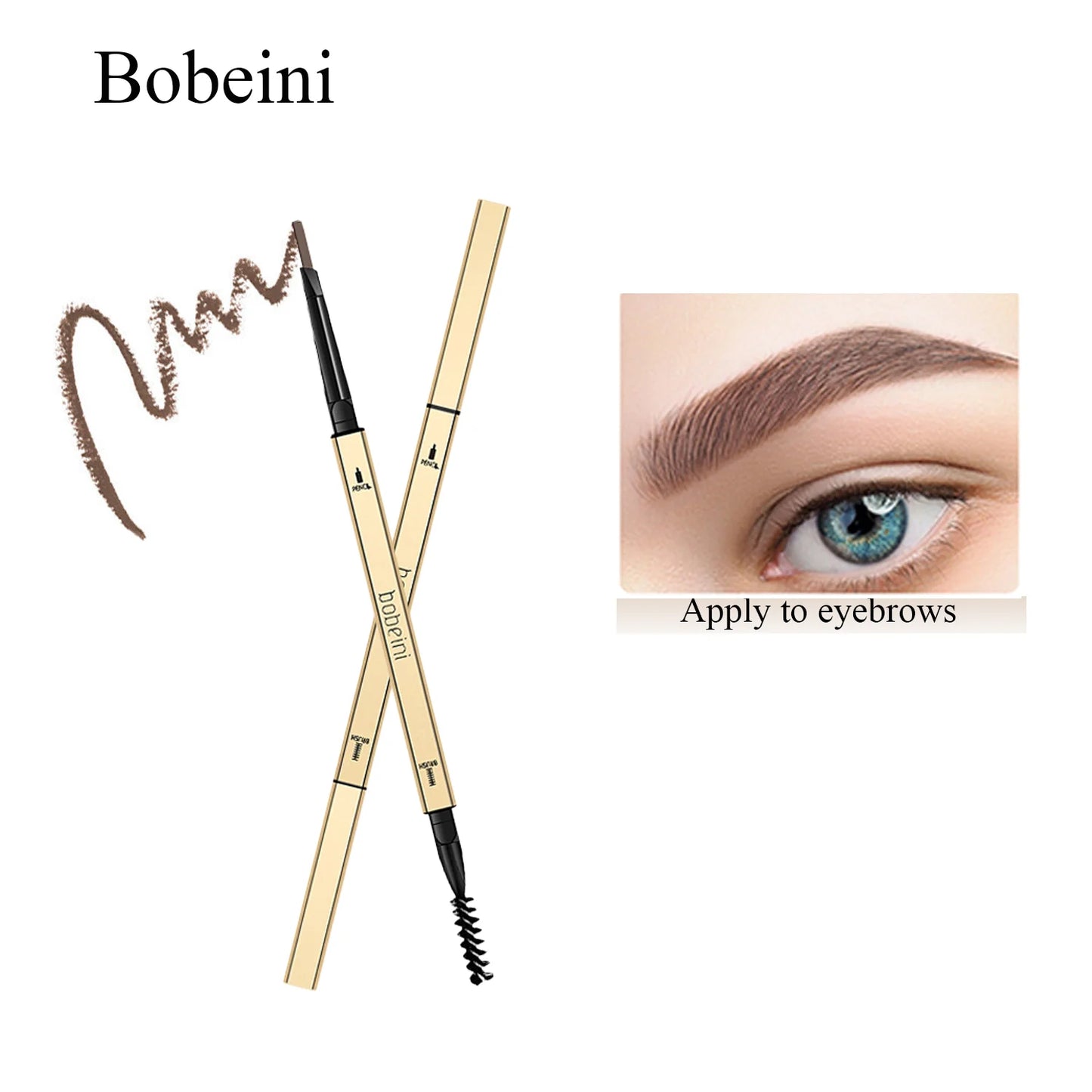 Lápiz de cejas impermeable de doble punta LuxuryGlow: preciso, duradero y resistente a las manchas.