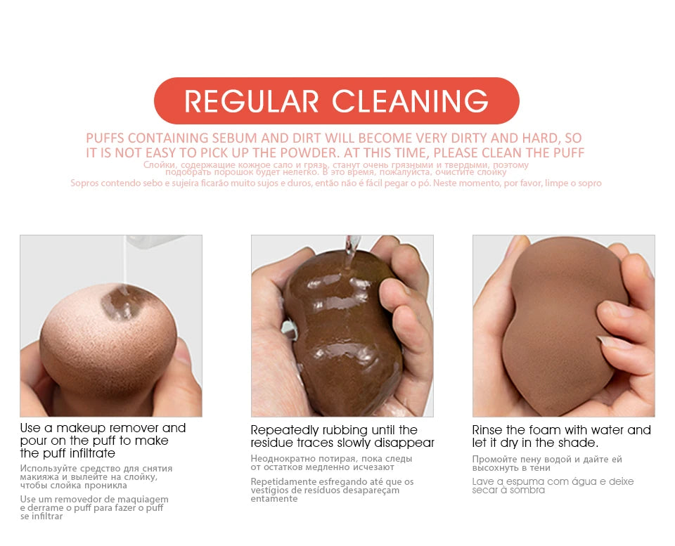 إسفنجة مكياج آيماجيك | للاستخدام الجاف والرطب | إسفنجة وجه خالية من اللاتكس