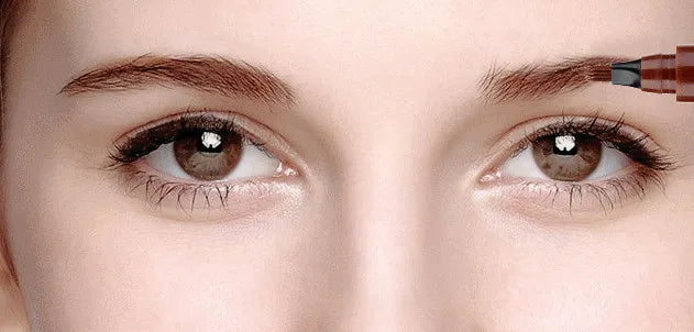 قلم حواجب ميكروبليدنج 4D من لاكجري جلو - قلم حواجب وشم مقاوم للماء بأربعة شوكات