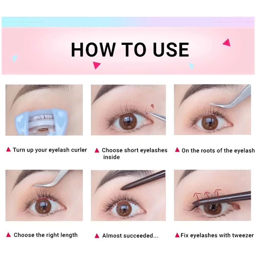 EYENGLE XMX DIY Cluster Eyelash Extensions – Natural Look, Heat-Bonded, Semi-Handmade