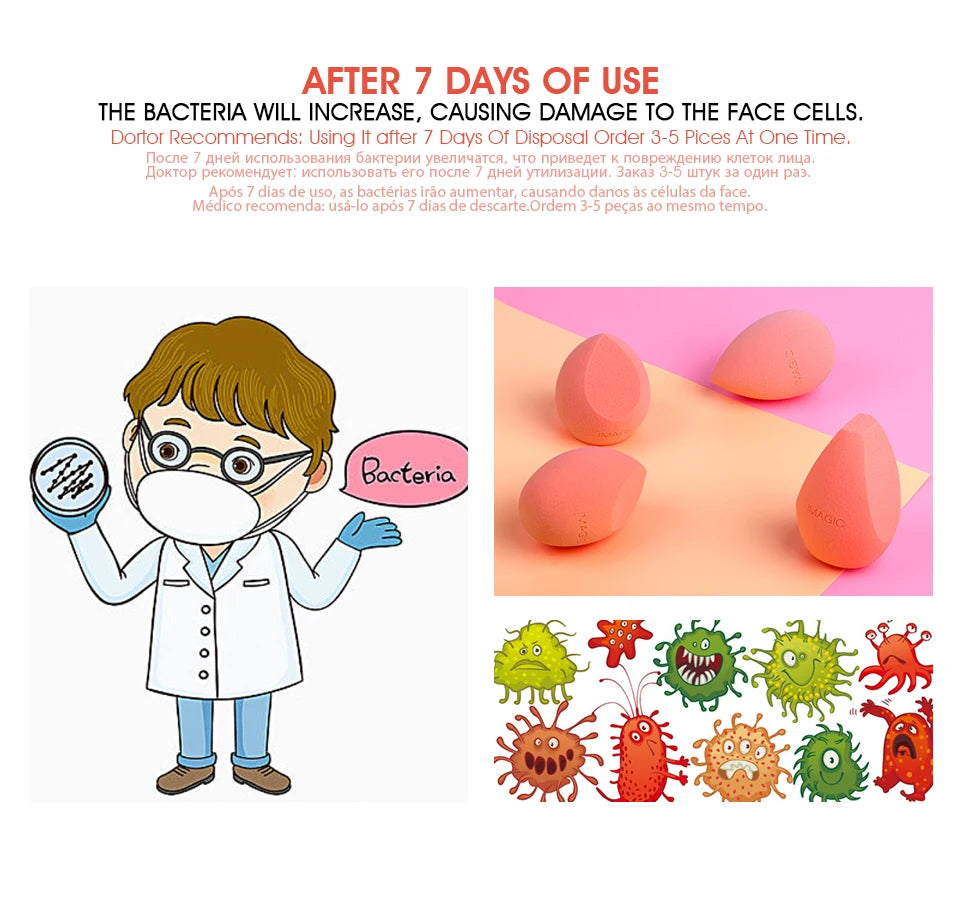 إسفنجة مكياج آيماجيك | للاستخدام الجاف والرطب | إسفنجة وجه خالية من اللاتكس