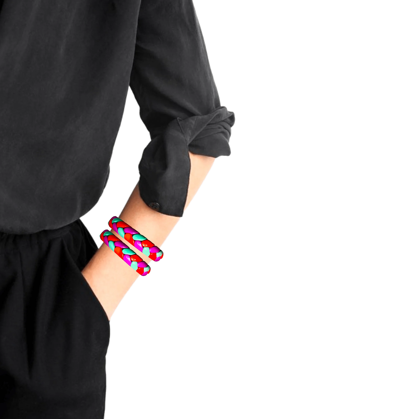 LuxuryGlow Lac Bangles  Handmade Jaipur  – Ponytail Style Kada | Antique Finish by