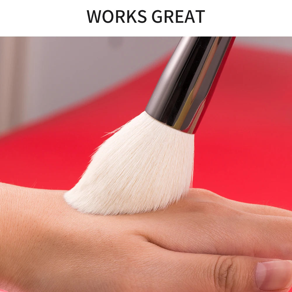 BEILI Red Eye Makeup Brush Set – 7/12/28/30 pcs Professional Natural Hair Kit