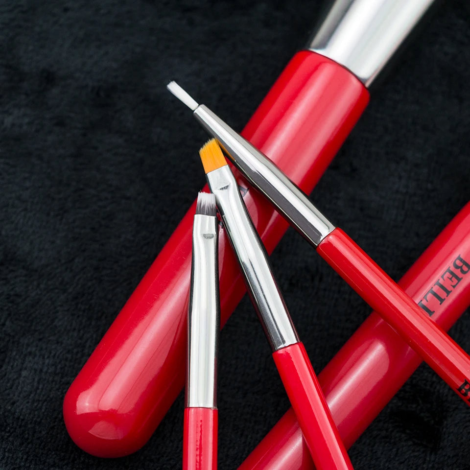 BEILI Red Eye Makeup Brush Set – 7/12/28/30 pcs Professional Natural Hair Kit