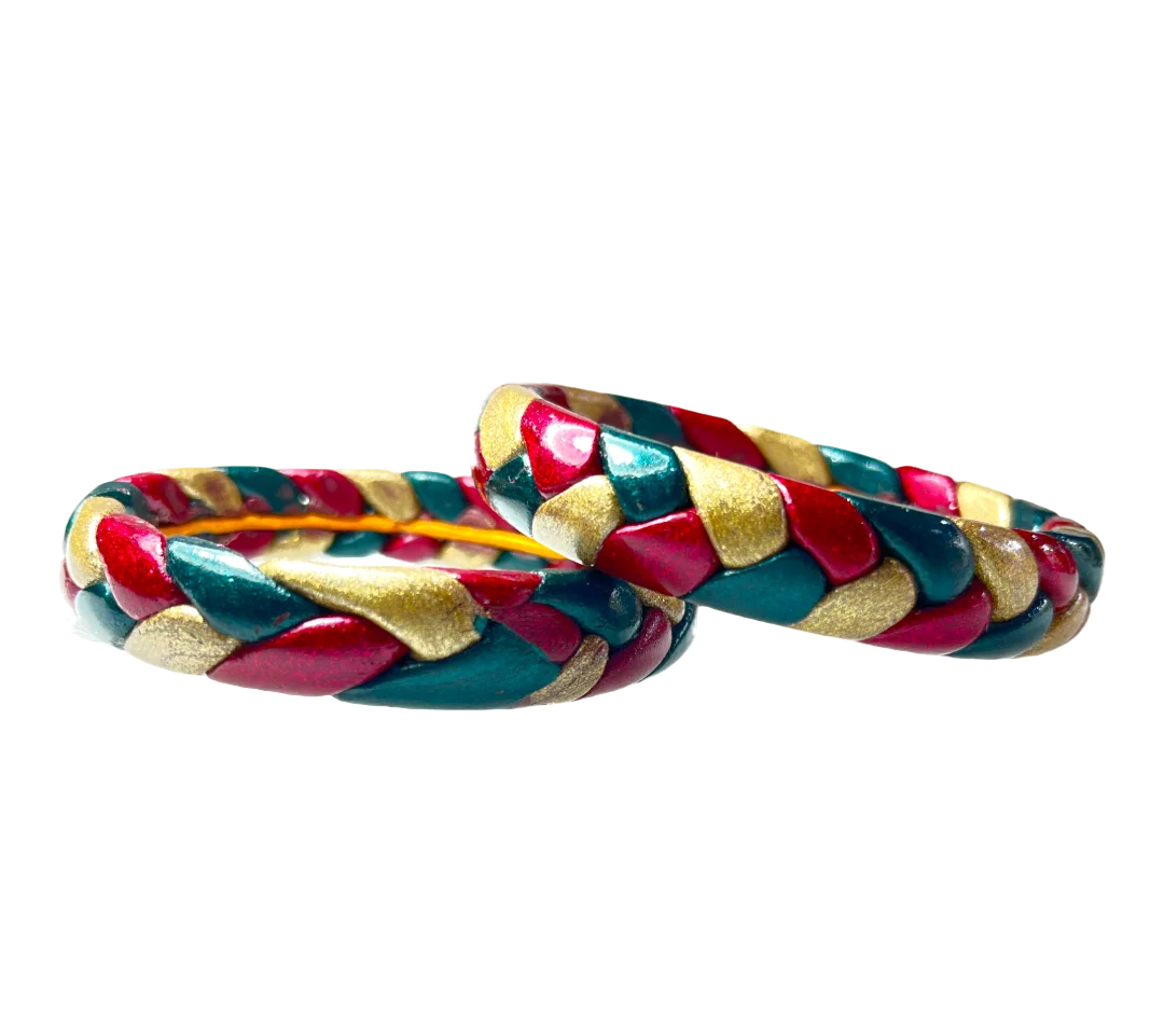 LuxuryGlow Lac Bangles Handmade Jaipur  – Ponytail Style | Traditional & Trendy by