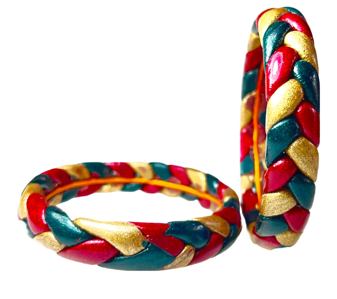 LuxuryGlow Lac Bangles Handmade Jaipur  – Ponytail Style | Traditional & Trendy by