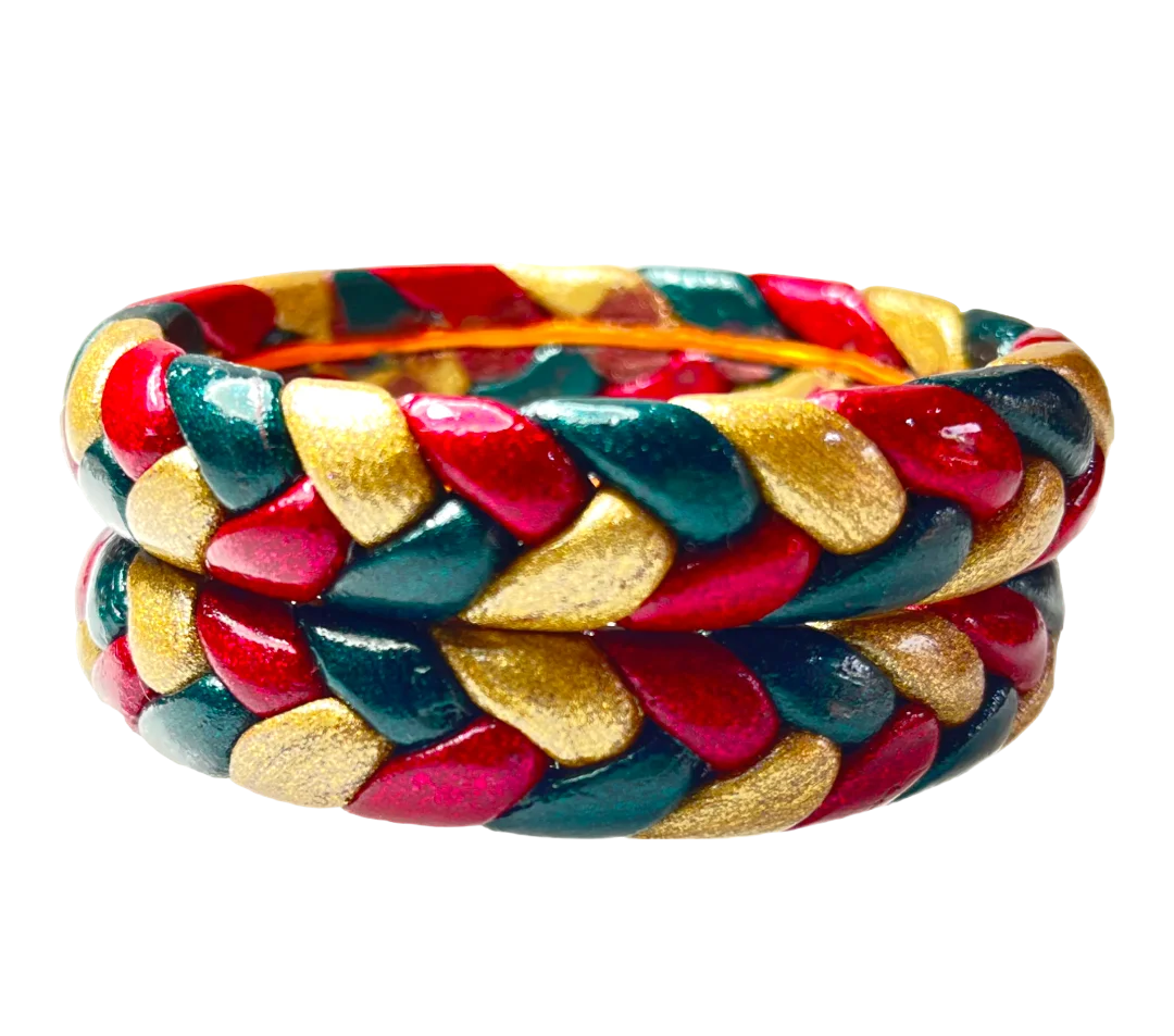 LuxuryGlow Lac Bangles Handmade Jaipur  – Ponytail Style | Traditional & Trendy by