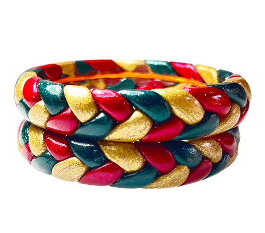 LuxuryGlow Lac Bangles Handmade Jaipur  – Ponytail Style | Traditional & Trendy by