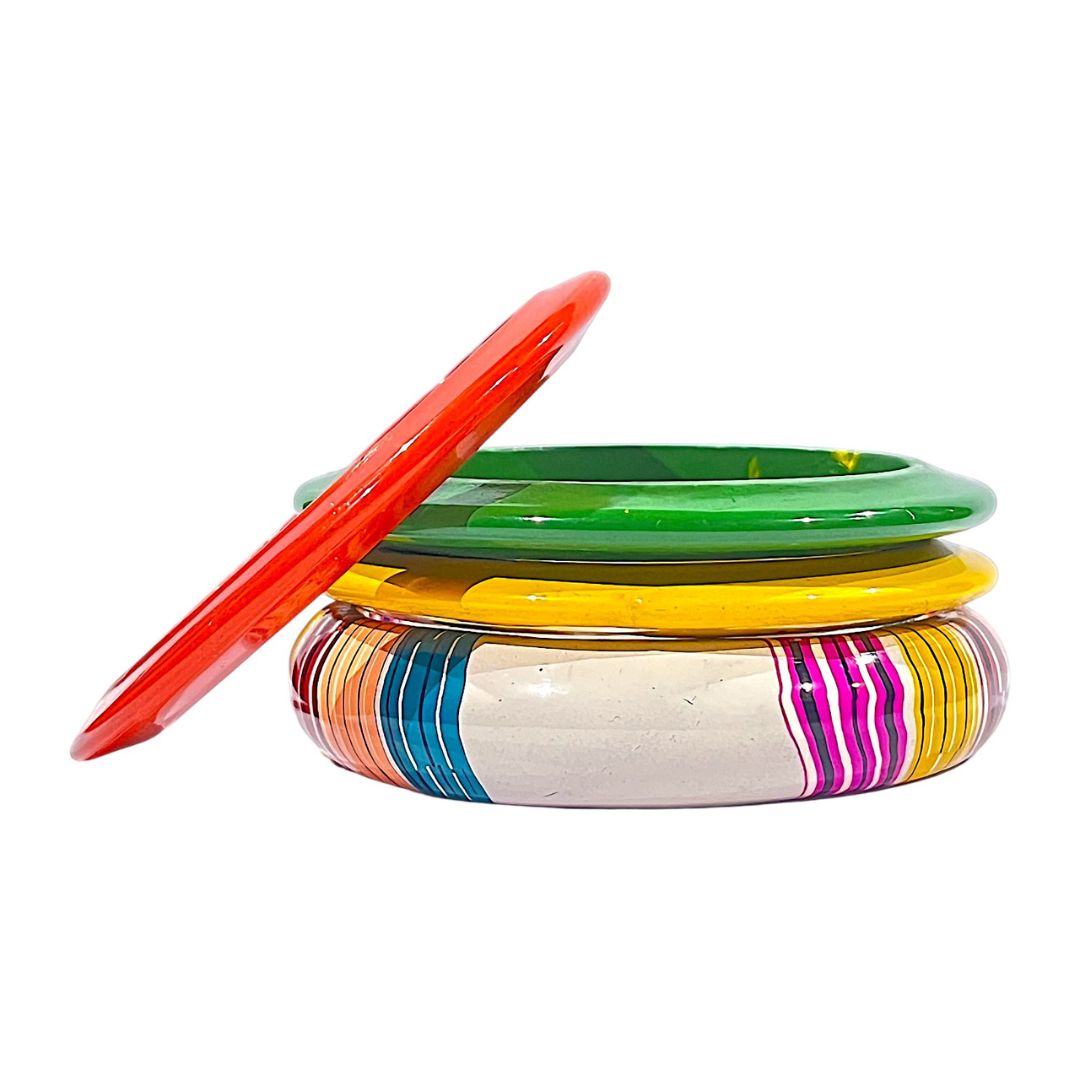 LuxuryGlow Lac Bangle  Lac & Luxe – Limited Edition Jaipur Handmade Lac Bangle Set in Bold Colors