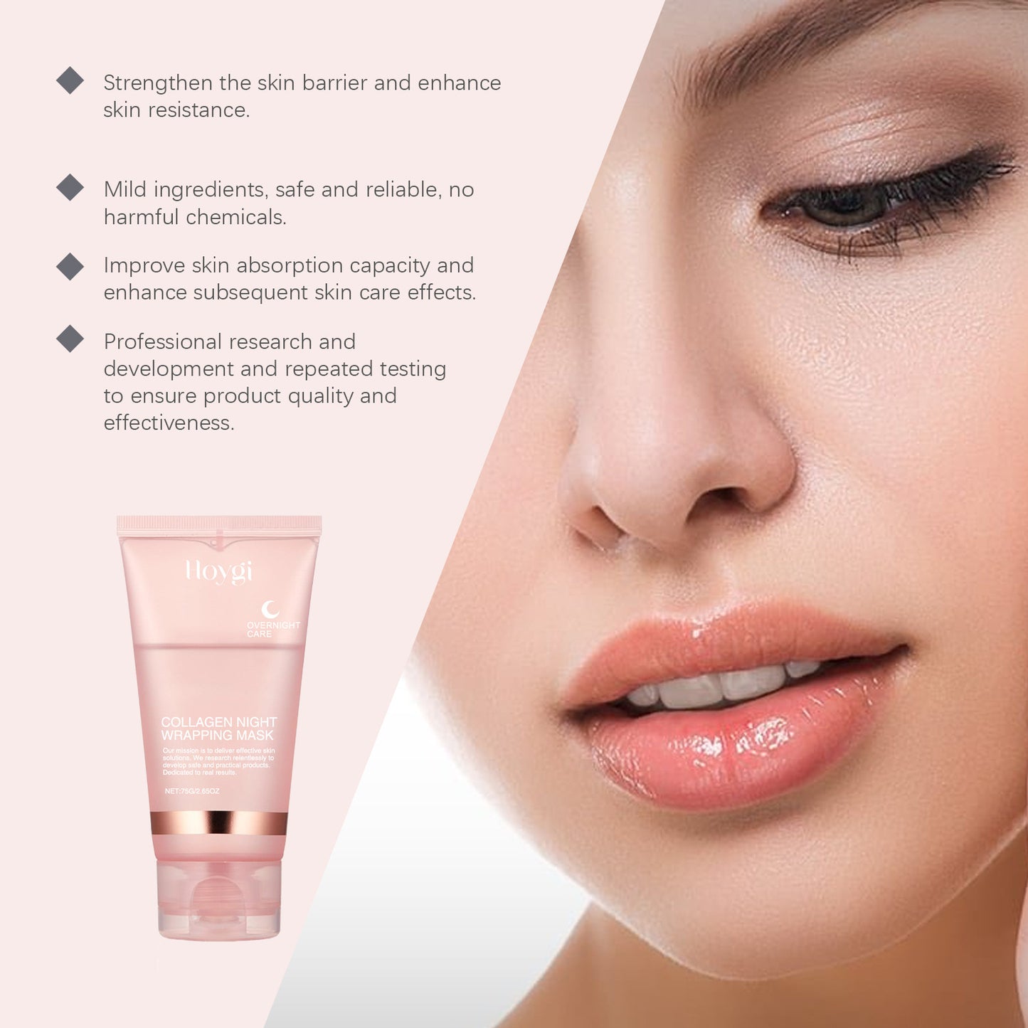 eelhoe Collagen Overnight Peel‑Off Mask Set – Korean Night‑Wrap for Deep Hydration, Brightening & Firming