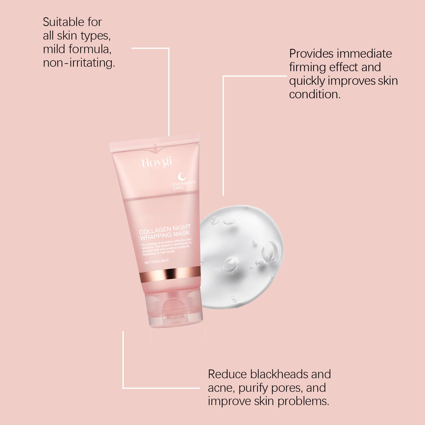 eelhoe Collagen Overnight Peel‑Off Mask Set – Korean Night‑Wrap for Deep Hydration, Brightening & Firming