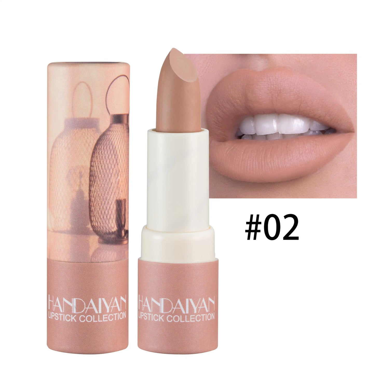 Handaiyan Naked Color Velvet Matte Lipstick – Long-Lasting & Moisturizing