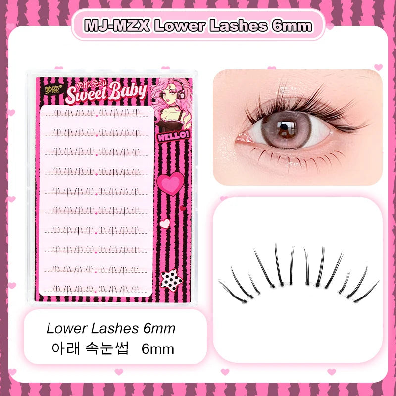 LuxuryGlow Self-Adhesive Eyelash Clusters – No-Glue, Reusable, Natural Look Lashes