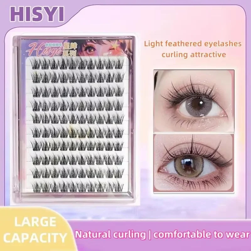 LuxuryGlow Self-Adhesive 3D Cluster Lashes – Glue-Free, Volumizing, Waterproof