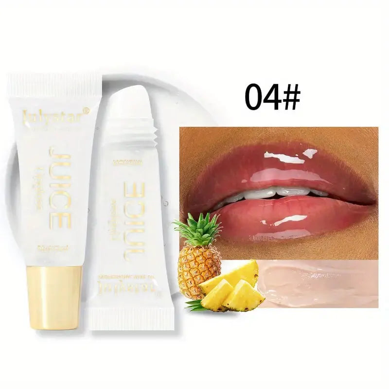 Aceite labial en gelatina Crystal Clear de Julystar: brillo labial hidratante y suavizante con aroma afrutado.