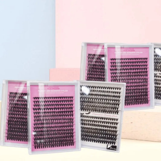 LuxuryGlow 280pcs DIY Individual Cluster Eyelash Extensions – 30D/40D Mixed Length