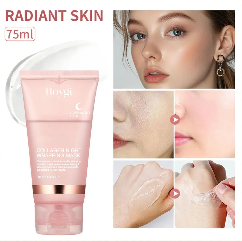 eelhoe Collagen Overnight Peel‑Off Mask Set – Korean Night‑Wrap for Deep Hydration, Brightening & Firming