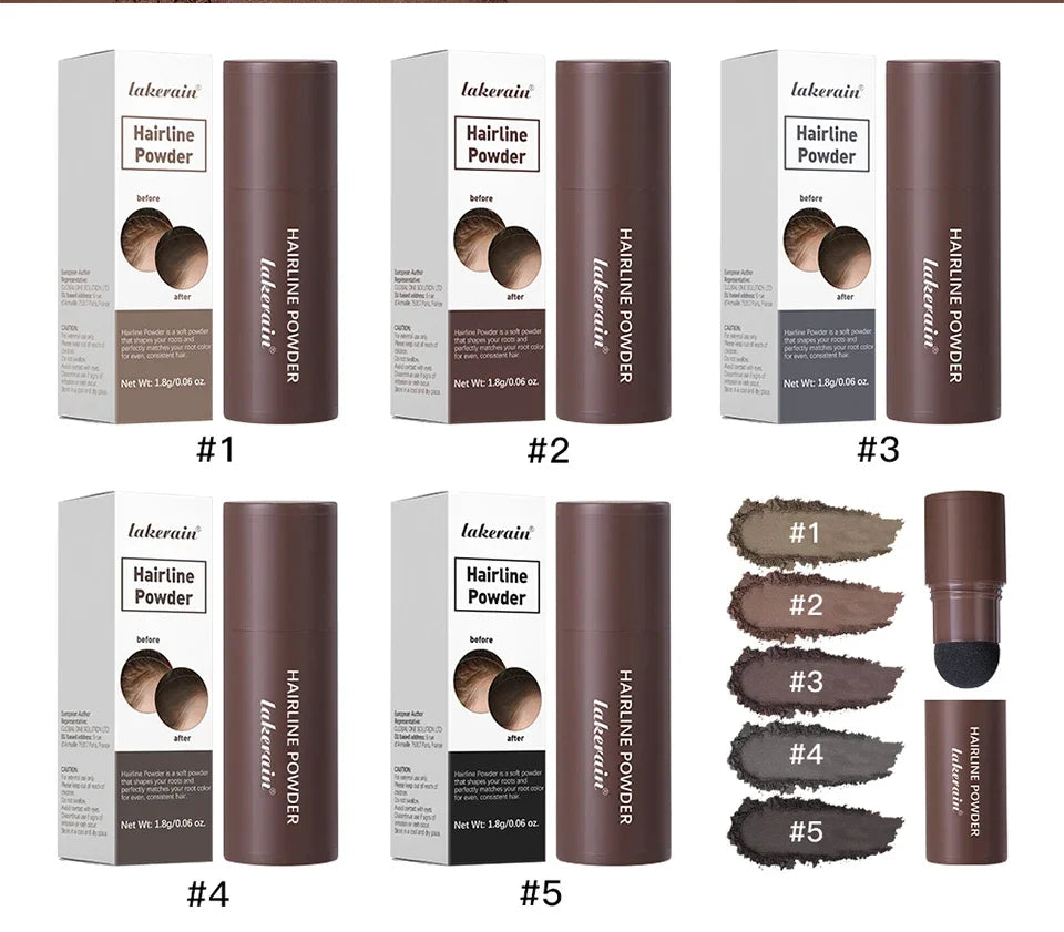 Lápiz corrector de raíces y líneas capilares LuxuryGlow resistente al agua: polvo en barra con cobertura instantánea de canas