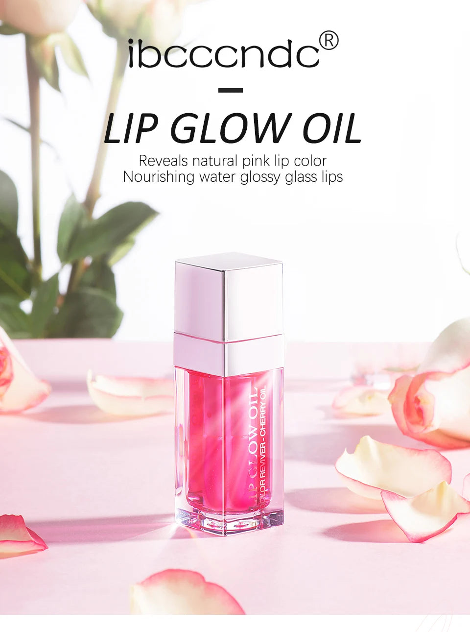 Bálsamo labial hidratante ibcccndc con aceite y brillo labial – Bálsamo labial hidratante y voluminizador con semillas de cereza