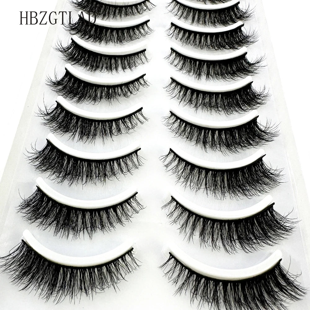 LuxuryGlow 10 Pairs Fluffy 3D Mink False Eyelashes – Soft, Dramatic & Reusable