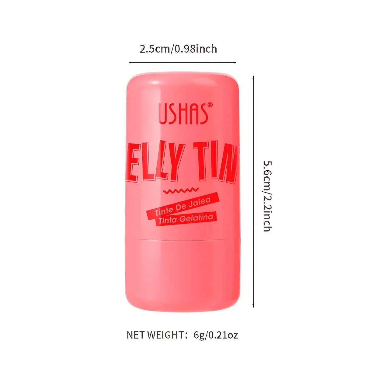 USHAS 4-in-1 Jelly Blush Stick – Lip Balm, Eyeshadow & Lip Gloss (Multi-Use Matte Finish)