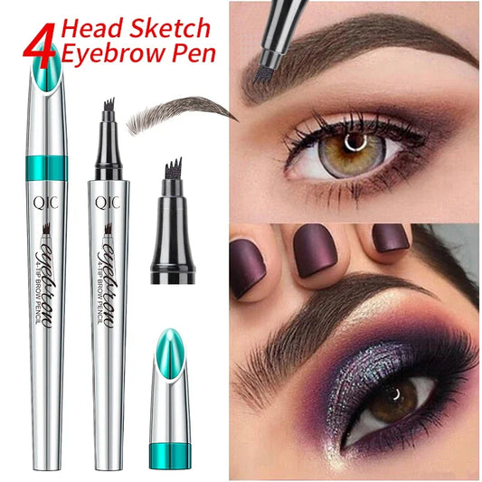 SAKSRAAR 5-Color Waterproof 4-Jaw Eyebrow Tattoo Pencil – Ultra-Fine, Long-Lasting Brow Pen