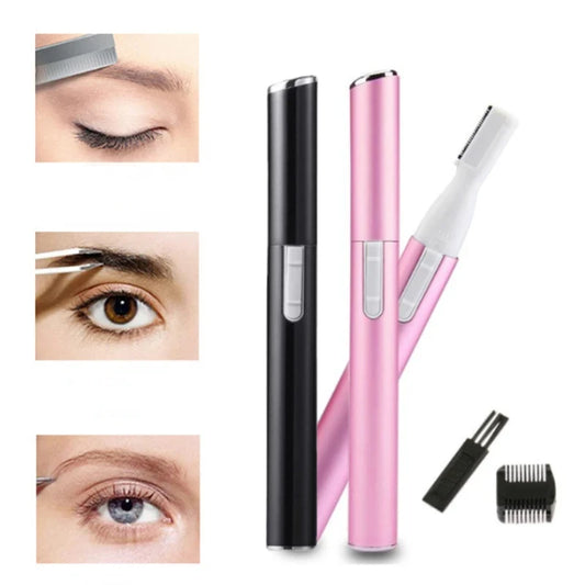 LuxuryGlow Electric Eyebrow Trimmer – Mini Facial Hair Remover for Face, Neck & Body