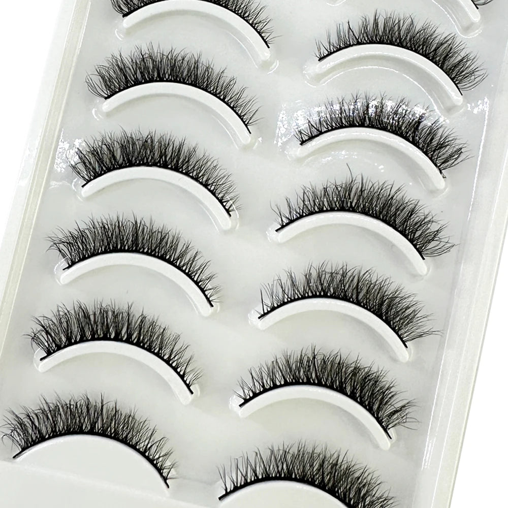LuxuryGlow 10 Pairs Fluffy 3D Mink False Eyelashes – Soft, Dramatic & Reusable