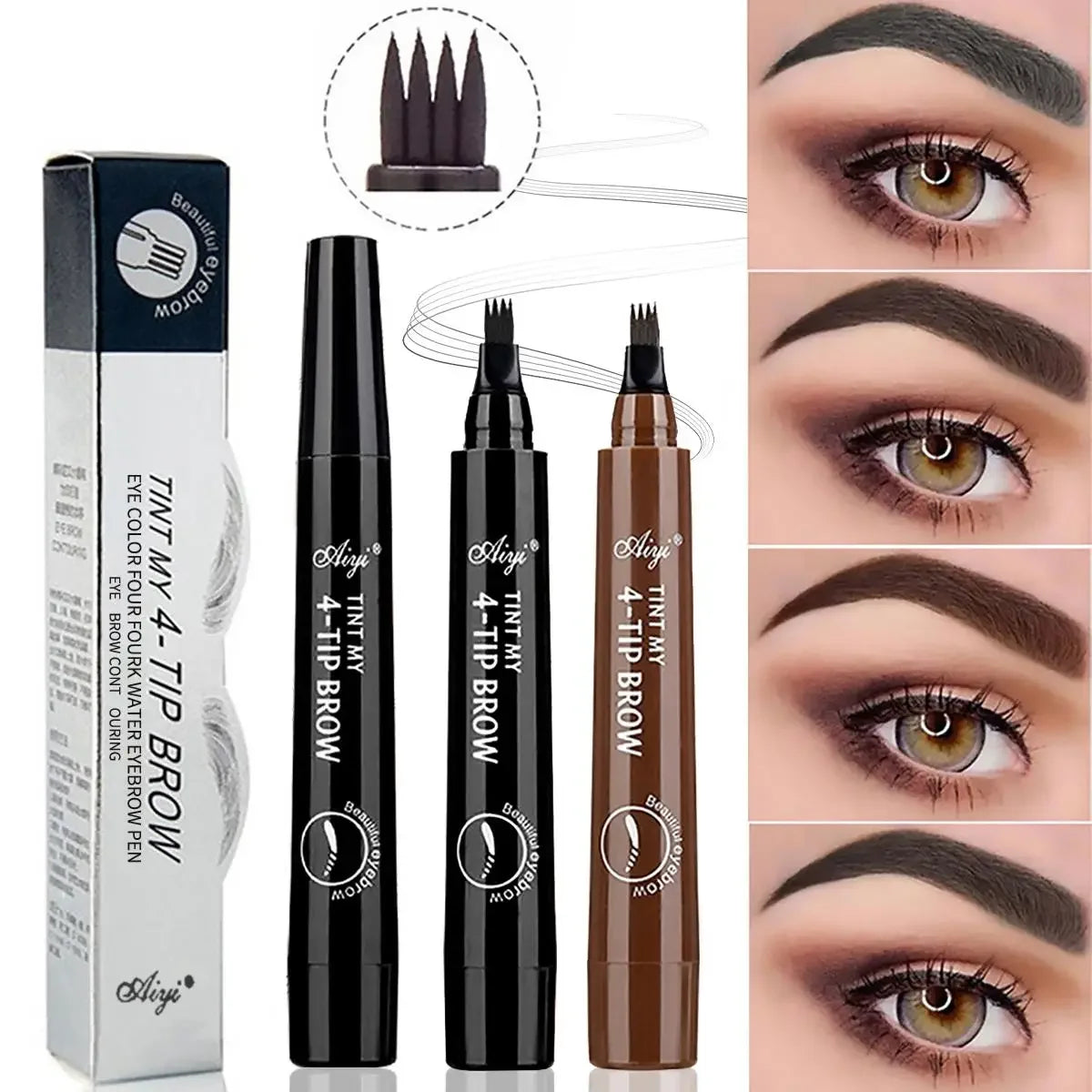Lápiz líquido para cejas LuxuryGlow resistente al agua: efecto microblading, duradero y natural.