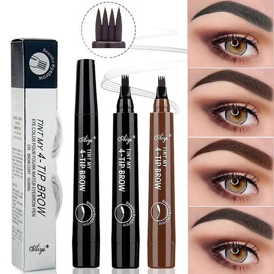 قلم حواجب سائل مقاوم للماء من LuxuryGlow - تأثير Microblading، يدوم طويلًا وطبيعي