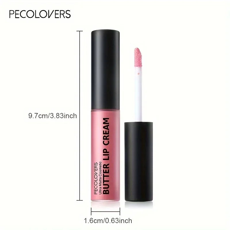 Labial líquido a prueba de agua LuxuryGlow: 21 tonos vibrantes con vitamina E y voluminizador de labios