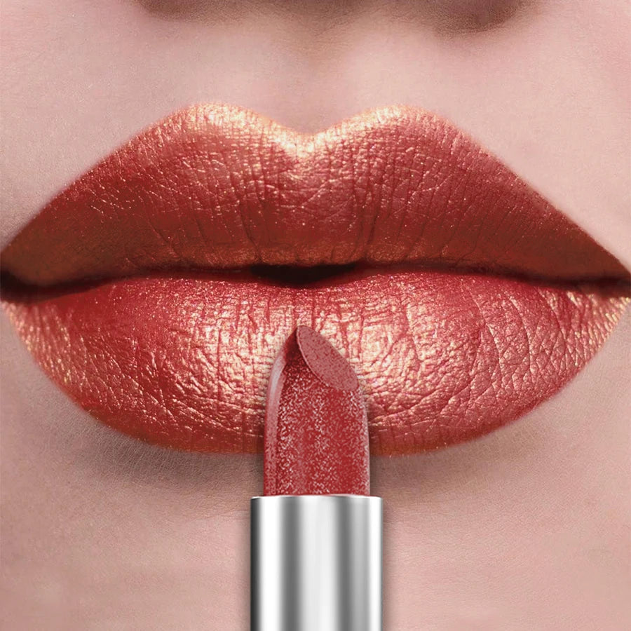 Labial metálico KAFURUX: 21 tonos brillantes y brillo duradero