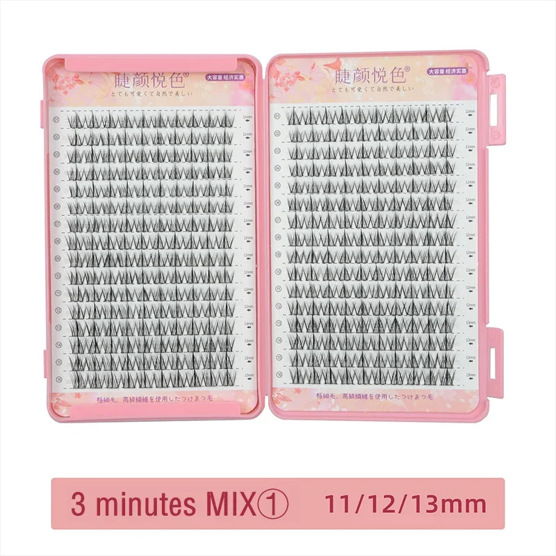 Miz Barn 32 Rows Eyelash Extensions – DIY & Professional, Soft Synthetic Lashes
