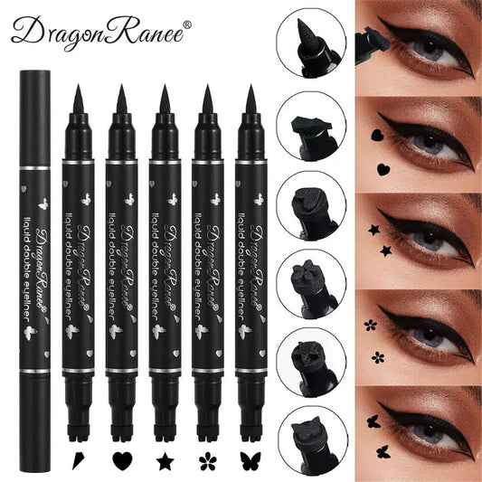 Dragon Ranee Double-Head Eyeliner with Star Stamp – Waterproof & Smudge-Proof (2.5g)