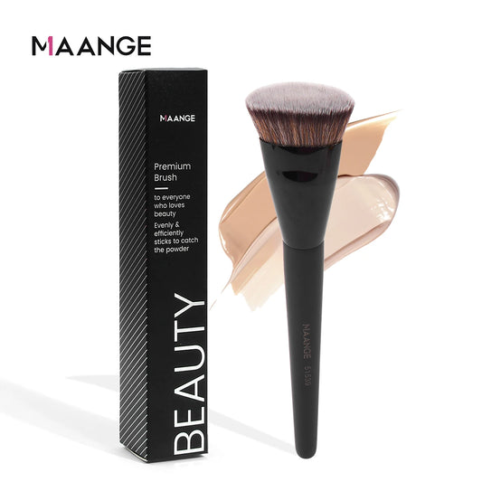 فرشاة كريم أساس MAANGE ذات الرأس المسطح - أداة لطيفة على البشرة لأحمر الخدود والكونسيلر والبودرة