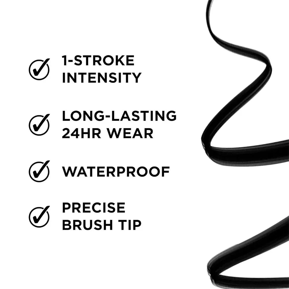 LuxuryGlow Quick-Dry Waterproof Eyeliner Pencil – 24H Long-Lasting, Smudge-Proof, Matte Finish