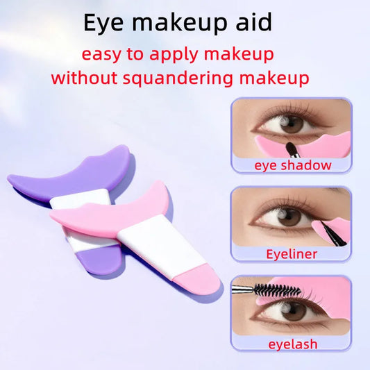 LuxuryGlow Multi-Functional Eye Makeup Silicone Tool — Eyeliner, Eyeshadow & Mascara Guide