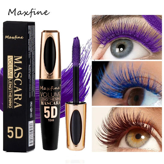 MAXFINE 5D Waterproof Silk Mascara – Long-Lasting, Volumizing, Curl-Defining Lash Booster