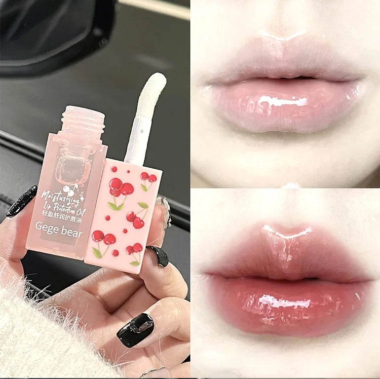 Gege Bear Cherry Lip Balm & Lip Oil Duo – Deep Hydration & Winter Care by Gege Bear