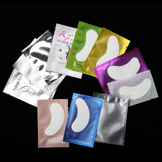 JPNPL 50 pares de parches de hidrogel para ojos: almohadillas para la extensión de pestañas