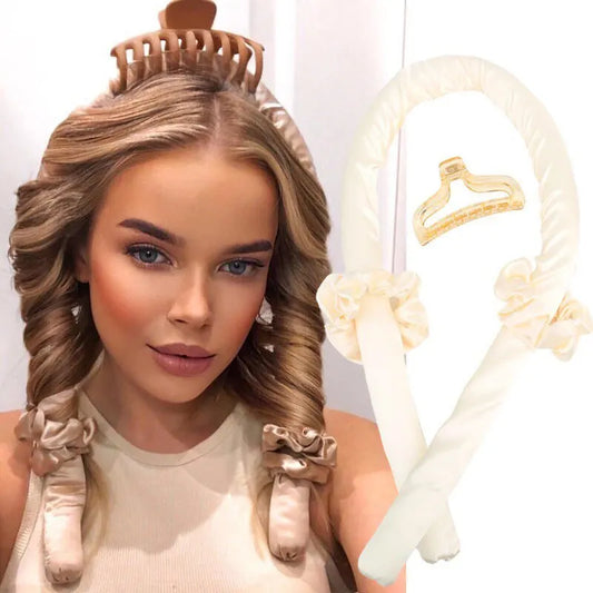 LuxuryGlow  No-Heat Foam Hair Curling Rod – Lazy Wave Hair Styler for Overnight Curls