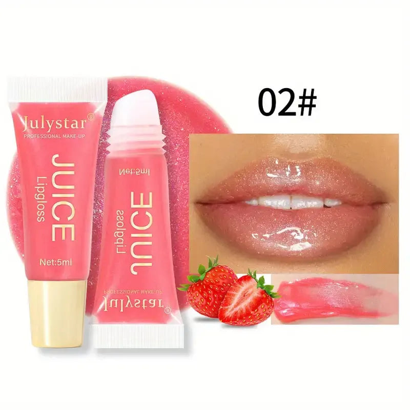 Aceite labial en gelatina Crystal Clear de Julystar: brillo labial hidratante y suavizante con aroma afrutado.